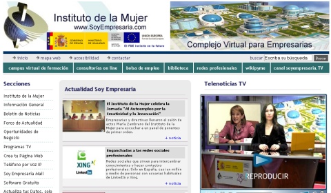 Complejo virtual para empresarias del Instituto de la Mujer - soyempresaria.com