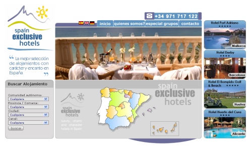 Central de reservas online. Spain Exclusive Hotels